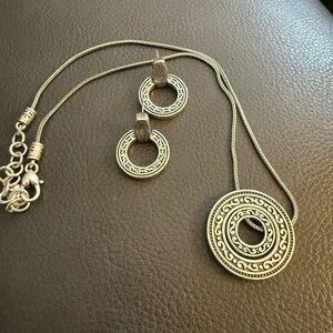 Brighton Silver Necklace and Earring Set